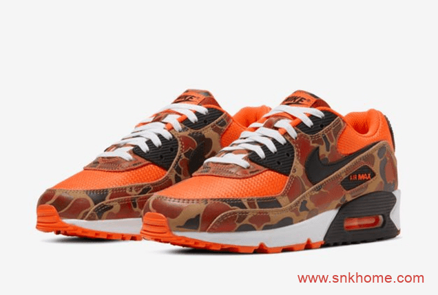 耐克MAX90三十周年纪念 NIKE Air Max 90 “Orange Camo” 耐克MAX90橙色迷彩发售价格 货号:CW4039-800