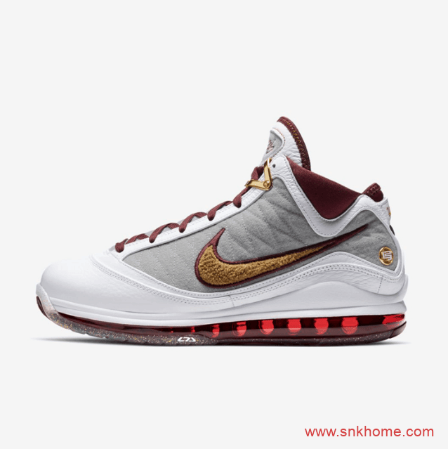 Nike LeBron 7 QS“ MVP” 詹姆斯克利夫兰骑士主场配色经典白红 詹姆斯七代战靴复刻 货号: CZ8915-100