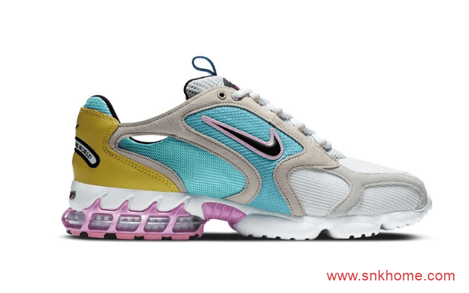Air Zoom Spiridon Cage 2 可能是耐克斯图西联名的最新配色 NIKE STUSSY灰蓝粉色复古联名款