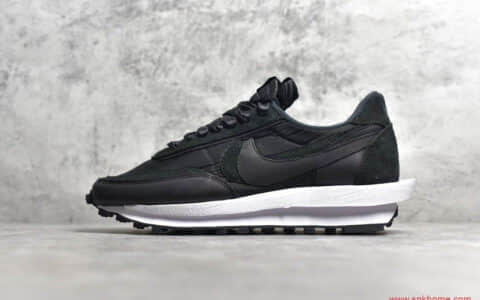 Sacai x NIKE LVD Waffle Daybreak 耐克Sacai联名解构双勾黑色 货号：BV0073-002