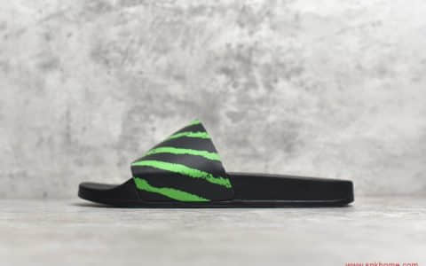 OW潮牌20SS spray stripes off-white喷涂条纹拖鞋 OW正品沙滩拖鞋