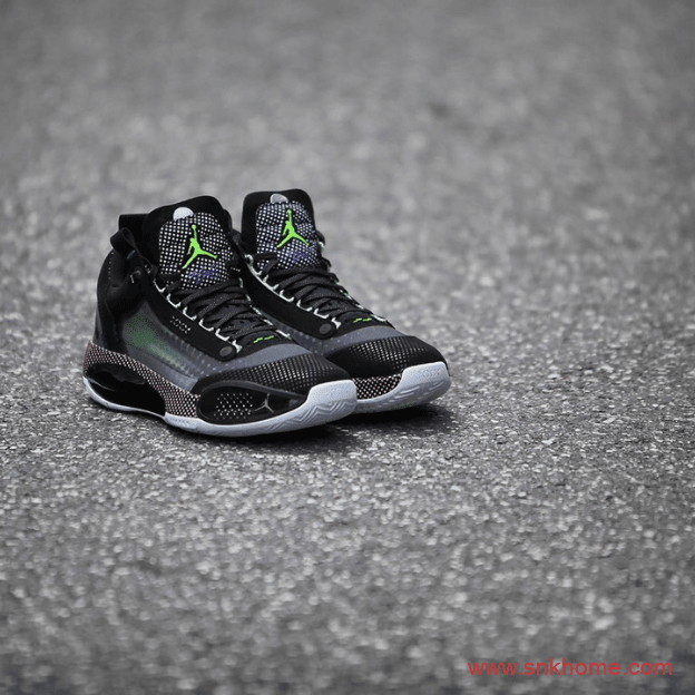 Air Jordan 34 Low 波点设计黑色网面透气球鞋 AJ34全新配色