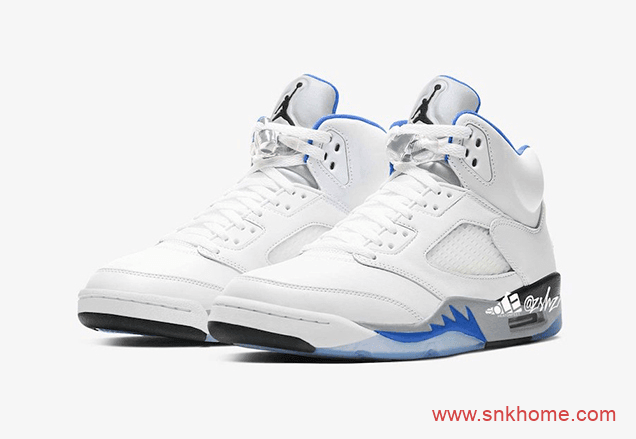Air Jordan 5 “Hyper Royal” AJ5白蓝配色 AJ5皇家白蓝新配色效果图 货号:DD0587-140