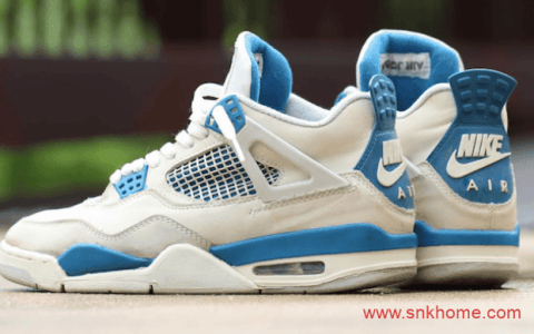 元年配色 AJ4白蓝OG配色 Air Jordan 4 OG “Military Blue”复刻AJ4白蓝球鞋回归