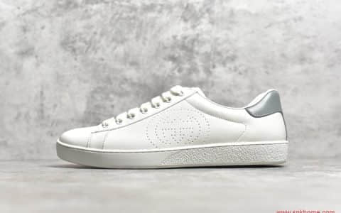 代购版本2020年古驰CUCCI最新款 古驰字母镂空小白鞋 古驰正确版本充正