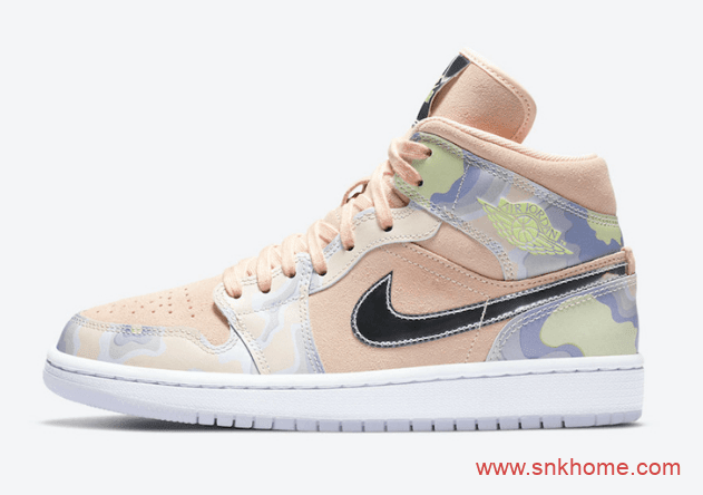 耐克P (Her) spective”系列 为小姐姐打造的两款配色 耐克空军丁香紫AJ1 中帮樱花粉真的太香了 货号:CW6008-600/CW6013-500