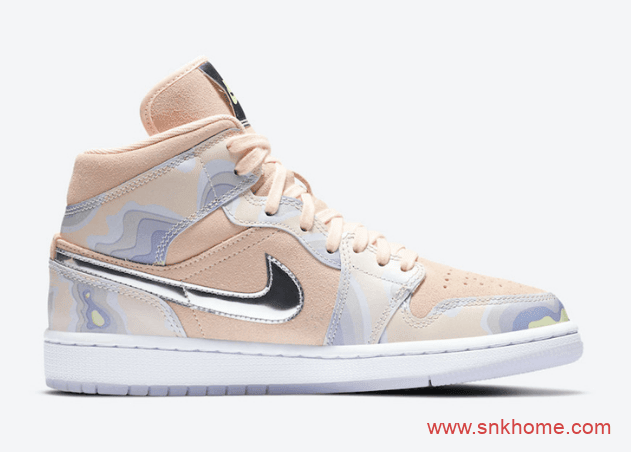 耐克P (Her) spective”系列 为小姐姐打造的两款配色 耐克空军丁香紫AJ1 中帮樱花粉真的太香了 货号:CW6008-600/CW6013-500