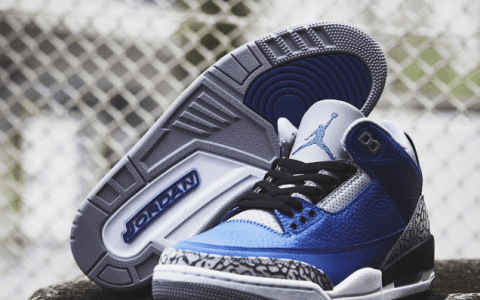 Air Jordan 3 “Varsity Royal” 黑蓝AJ3实战篮球鞋发售日期 货号：CT8532-400