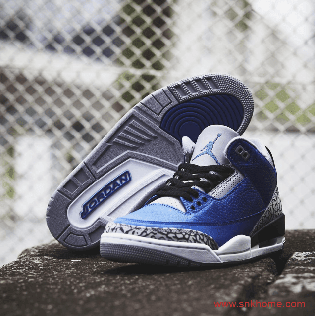 Air Jordan 3 “Varsity Royal” 黑蓝AJ3实战篮球鞋发售日期 货号：CT8532-400