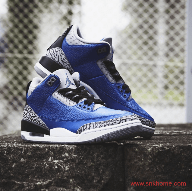Air Jordan 3 “Varsity Royal” 黑蓝AJ3实战篮球鞋发售日期 货号：CT8532-400