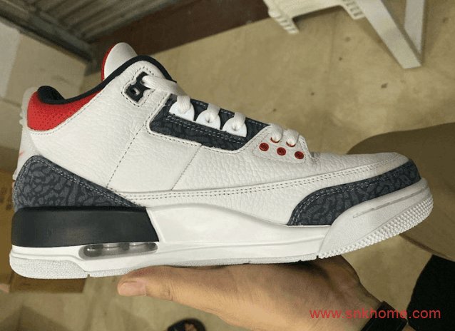 Air Jordan 3 SE “Denim” 新火焰红AJ3爆裂纹牛仔单宁面料实物图曝光 货号：CZ6431-100