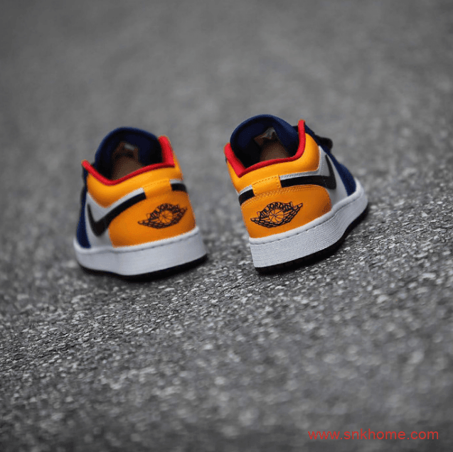 Air Jordan 1 Low 蓝黄拼接 夏季就穿AJ1低帮蓝黄配色还有GS规格 货号:553558-123/553560-123(GS)