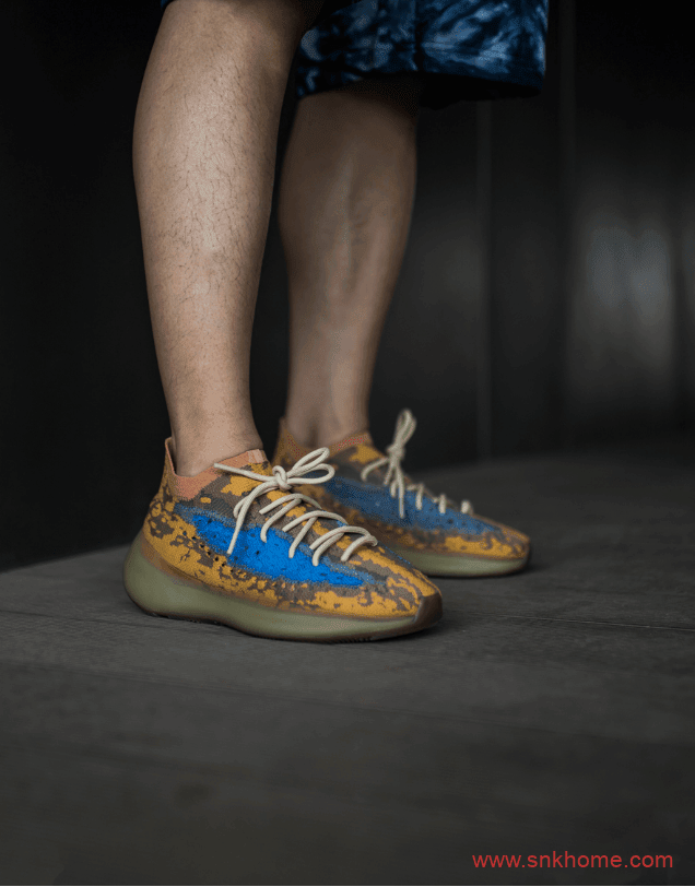 白斑马复刻确定发售日期 Yeezy Boost 380 “Blue Oat” 椰子380上脚图 货号:Q47306