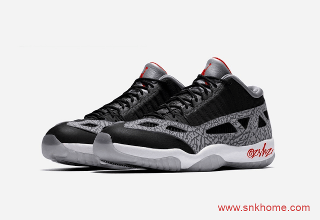 Air Jordan 11 Low IE “Black Cement” 爆裂纹AJ11黑水泥发售日期 货号:919712-006