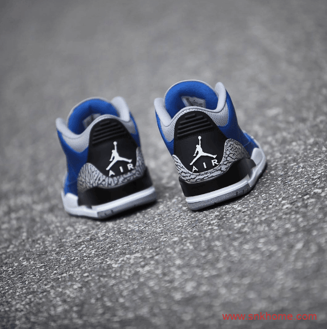 Air Jordan 3 “Varsity Royal” 黑蓝AJ3爆裂纹 AJ3皇家蓝经典复刻发售 货号:CT8532-400