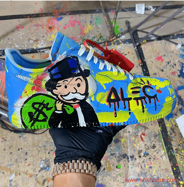 Nike Air Force 1 “MCA”为画布 Alec作画 耐克空军OW联名艺术馆秒变大富翁