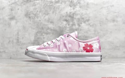 CONVERSE SAKURA 匡威樱花粉开口笑 匡威尼龙鞋面 货号：167322C