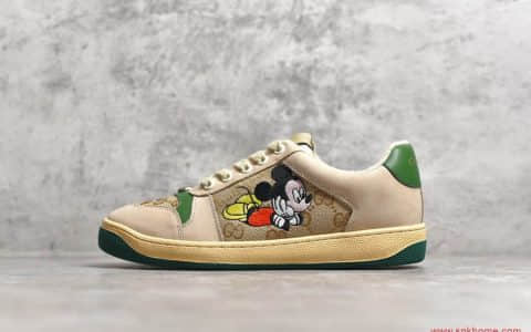 古驰复古学院风 Gucci Distressed Screener sneaker 古驰代购 CUCCI古驰板鞋做旧