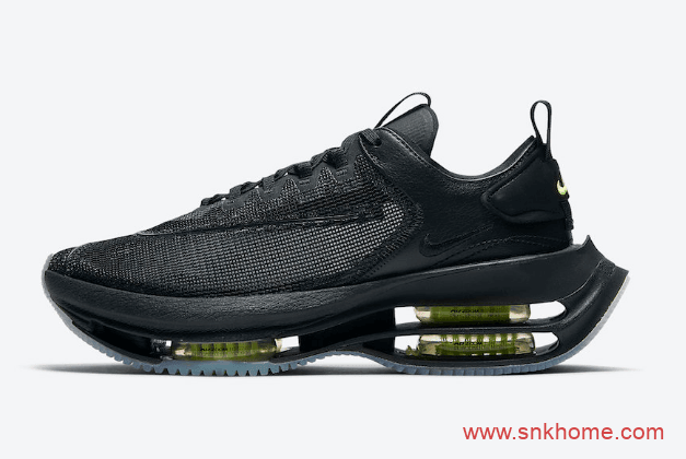 Nike Zoom Double Stacked “Black Volt” 耐克新款黑色双气垫缓震跑鞋发售价格 货号:CI0804-001