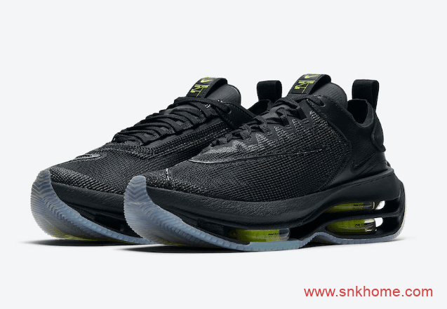 Nike Zoom Double Stacked “Black Volt” 耐克新款黑色双气垫缓震跑鞋发售价格 货号:CI0804-001