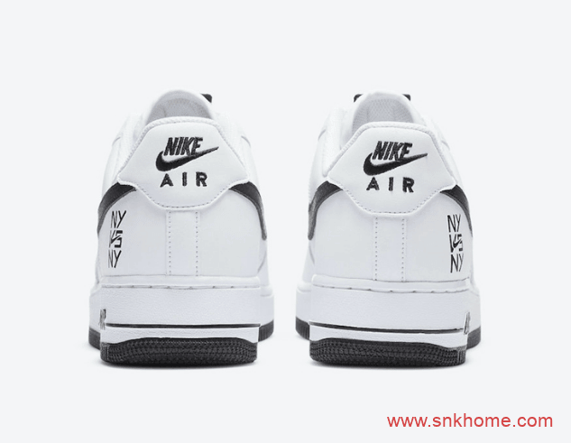 Nike Air Force 1 Low“ NY vs NY” 耐克空军白黑鞋舌魔术贴官图释出 货号:CW7297-100