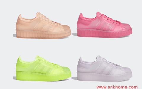 果冻阿迪达斯贝壳头四个新配色 adidas Superstar Jelly 货号：FX2987/FX4323/FX4322/FX2988