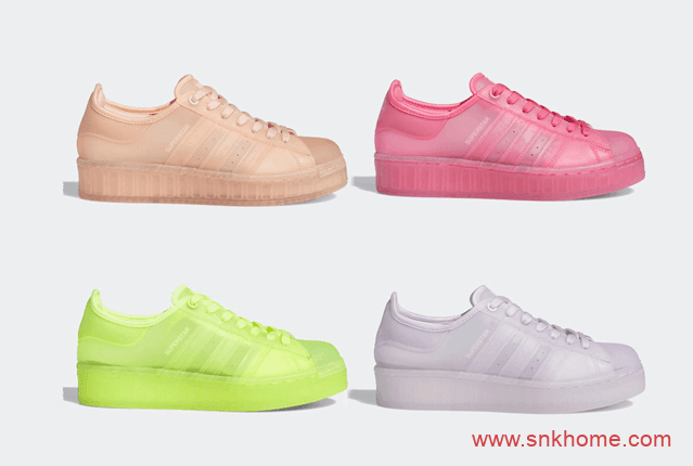 果冻阿迪达斯贝壳头四个新配色 adidas Superstar Jelly 货号:FX2987/FX4323/FX4322/FX2988