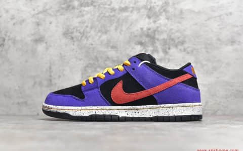 纯原版本耐克Dunk葡萄紫低帮黑紫红拼接 NIKE Dunk SB Low SP 葡萄紫 货号：BQ6817-008
