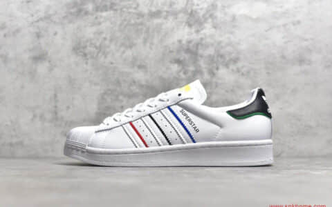 公司级阿迪达斯贝壳头 adidas Originals SUPERSTAR W 贝壳头彩色串标 货号:EF1480