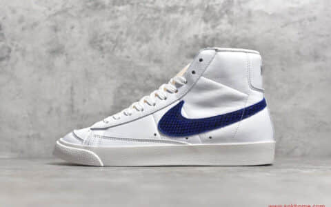 耐克开拓者白色鞋款红蓝蛇纹 NIKE W Blazer Mid Vintage Suede 耐克开拓者高帮 货号:CW7073-100