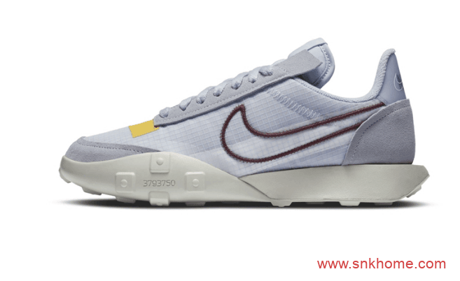 耐克复古跑鞋 NIKE Waffle Racer 2X 耐克灰色网面跑鞋 耐克3793750字样
