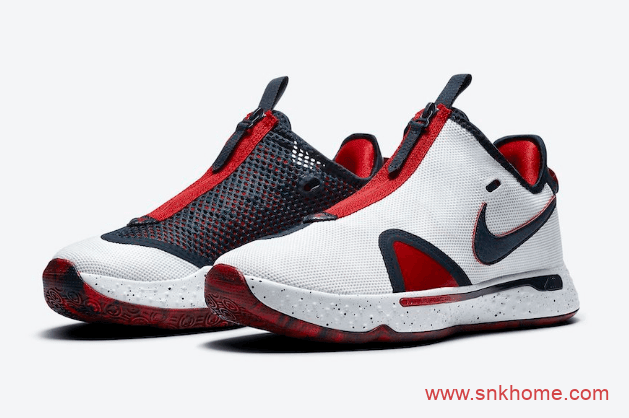 保罗乔治四代战靴美国队配色 Nike PG4 “USA” 保罗乔治阴阳实战篮球鞋 货号：D5082-101