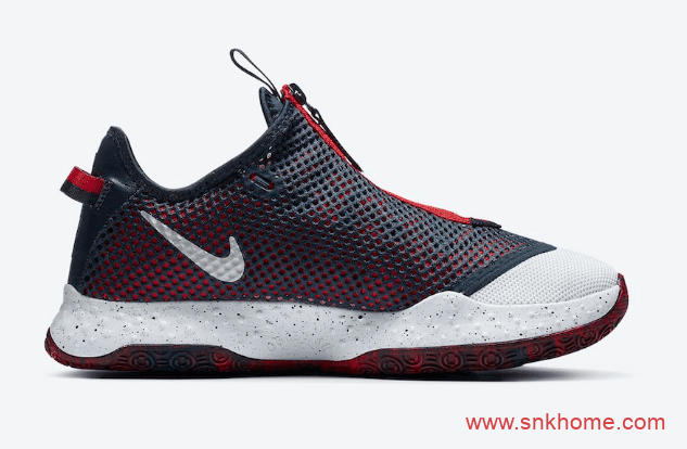 保罗乔治四代战靴美国队配色 Nike PG4 “USA” 保罗乔治阴阳实战篮球鞋 货号：D5082-101