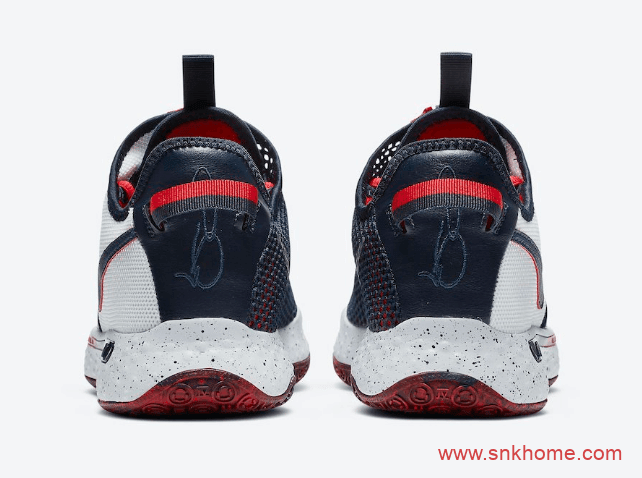 保罗乔治四代战靴美国队配色 Nike PG4 “USA” 保罗乔治阴阳实战篮球鞋 货号：D5082-101