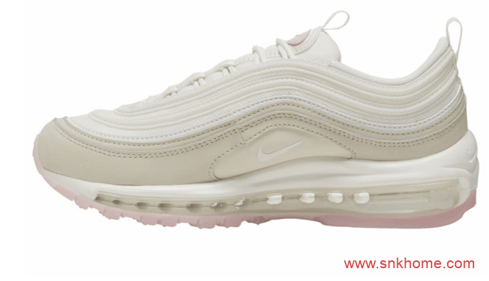 耐克子弹灰粉配色 小姐姐专属规格 Nike Air Max 97 GS 耐克子弹头淡粉色发售日期 货号：CT1904-100