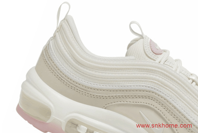 耐克子弹灰粉配色 小姐姐专属规格 Nike Air Max 97 GS 耐克子弹头淡粉色发售日期 货号：CT1904-100