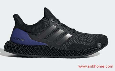 阿迪达斯UB黑色跑鞋 adidas Ultra Boost 4D 阿迪达斯黑紫色4D跑鞋发售日期