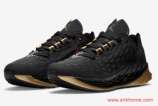 乔丹黑金跑鞋 Jordan Trunner Advance 乔丹网眼透气跑鞋全新配色 货号:CJ1495-007
