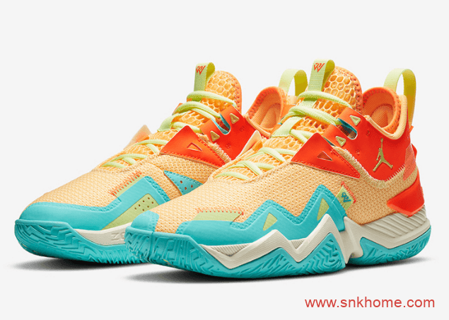 威少战靴 Jordan Westbrook One Take 乔丹夏天配色实战篮球鞋威少球鞋发售价 货号:CJ0780-800