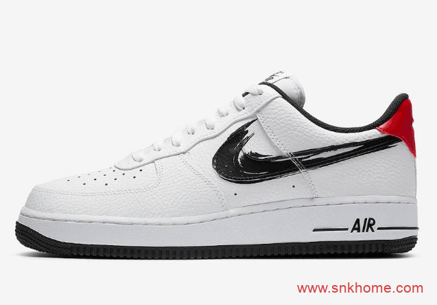 耐克空军笔刷勾 Nike Air Force 1 Low “Brushstroke Swoosh” 耐克空军一号新款 货号:DA4657-001/DA4657-100
