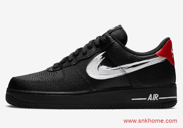 耐克空军笔刷勾 Nike Air Force 1 Low “Brushstroke Swoosh” 耐克空军一号新款 货号:DA4657-001/DA4657-100