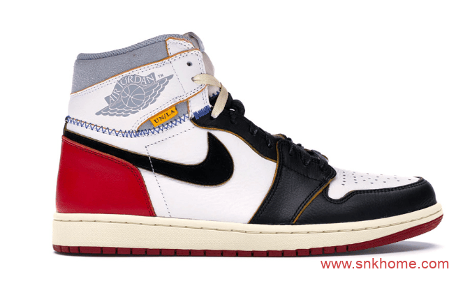 酷似AJ1Union联名款高帮 Air Jordan 1 Mid SE 黑白红拼接AJ1中帮发售日期 货号:852542-100