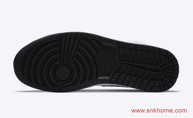 酷似AJ1Union联名款高帮 Air Jordan 1 Mid SE 黑白红拼接AJ1中帮发售日期 货号:852542-100