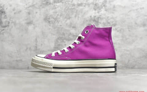 真标版本匡威1970S系列帆布鞋紫红 Converse 70s 货号:168503C