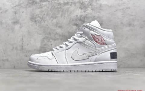 AJ1中帮白色闪电 Air Jordan 1 Mid“Euro Tour”白红闪电欧洲限定 货号：CW7589-100