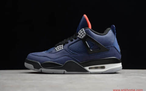 AJ4小阿姆黑蓝篮球鞋 Air Jordan 4 Retro WNTR 深蓝色AJ4实战球鞋 货号：CQ9597-401