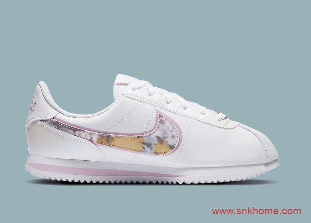 少女粉跑鞋 Nike Cortez SE 耐克阿甘鞋全新白粉配色 货号:CN8145-100