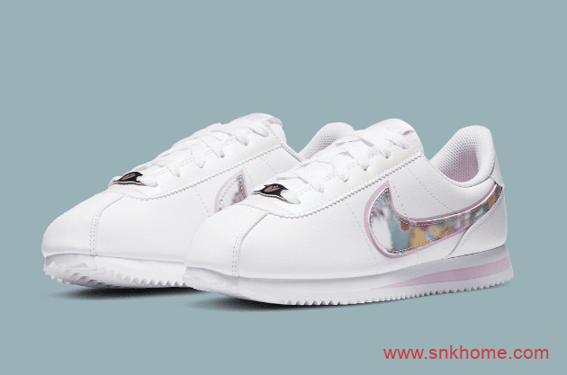 少女粉跑鞋 Nike Cortez SE 耐克阿甘鞋全新白粉配色 货号:CN8145-100