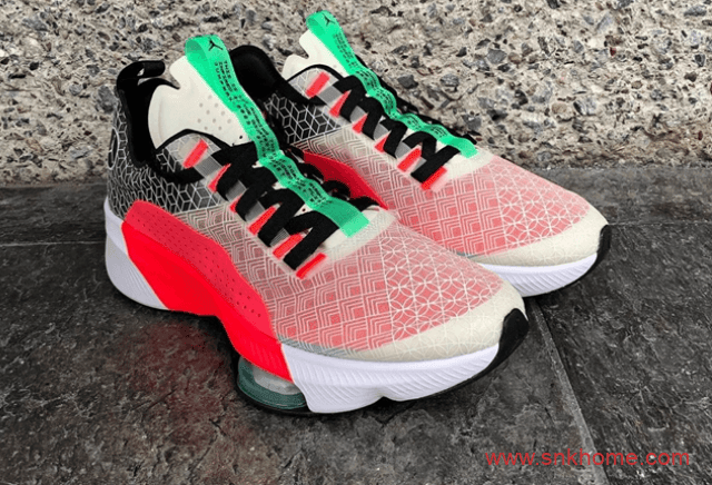 耐克乔丹前掌气垫缓震 Jordan Air Zoom Renegade 乔丹训练鞋跑鞋白红新配色 货号:CJ5383-002