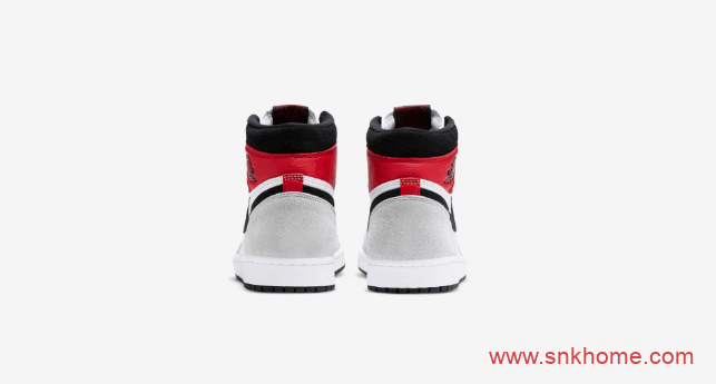 高帮AJ1灰白红麂皮 Air Jordan 1 “Light Smoke Grey” AJ1“小 Union”发售日期 货号:555088-126